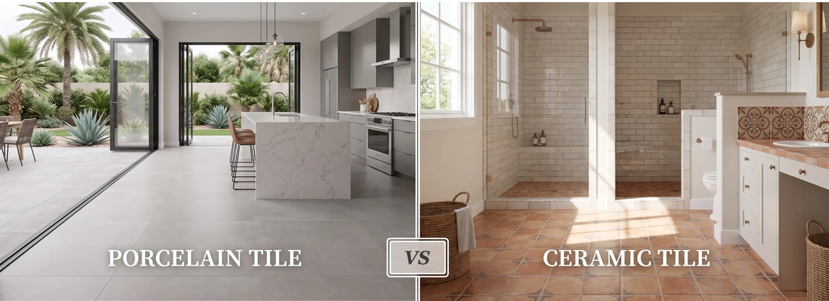 Porcelain vs. Ceramic Tile by Viva Floors